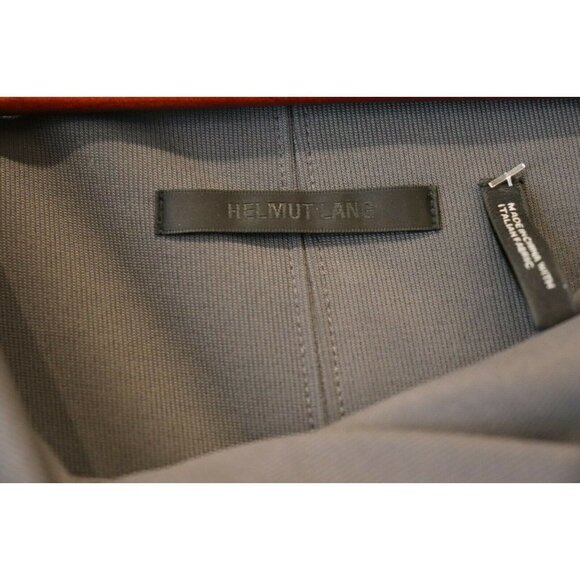 Helmut Lang Women's Size Large Gray Dress Asymmetrical Short Sleeve Stretch Mini - Picture 5 of 6